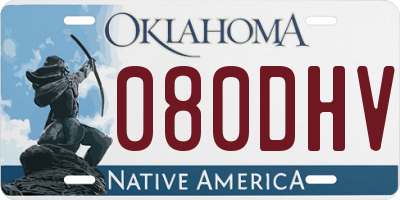 OK license plate 080DHV
