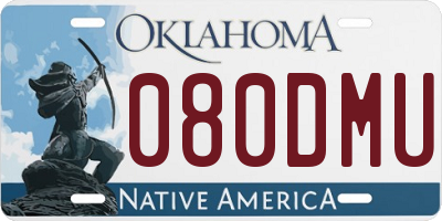 OK license plate 080DMU