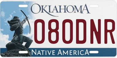 OK license plate 080DNR