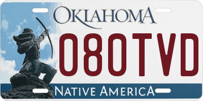 OK license plate 080TVD