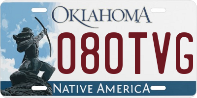 OK license plate 080TVG