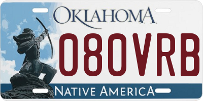 OK license plate 080VRB