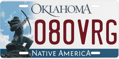 OK license plate 080VRG