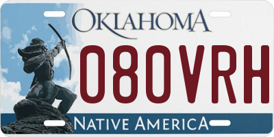 OK license plate 080VRH