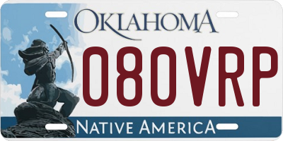 OK license plate 080VRP