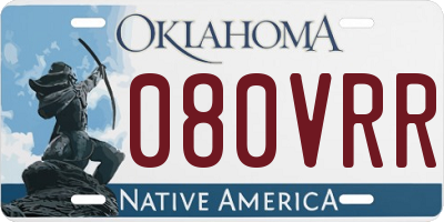 OK license plate 080VRR