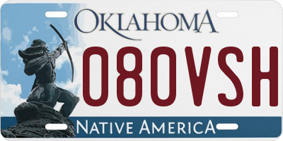 OK license plate 080VSH