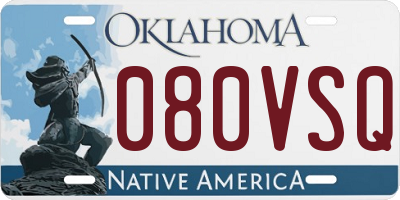 OK license plate 080VSQ