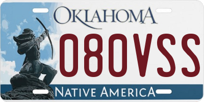 OK license plate 080VSS