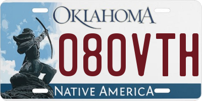 OK license plate 080VTH