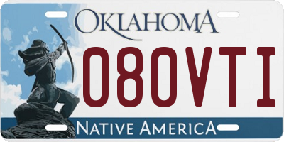 OK license plate 080VTI