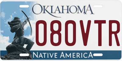 OK license plate 080VTR