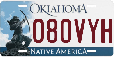 OK license plate 080VYH