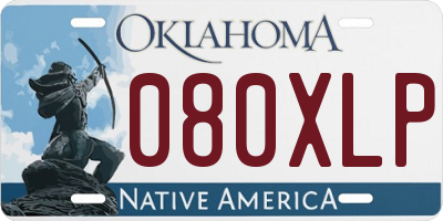 OK license plate 080XLP