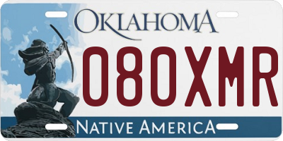 OK license plate 080XMR