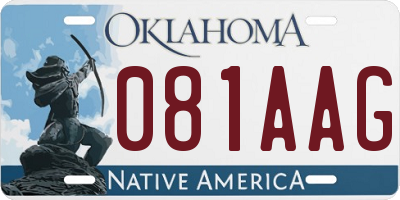 OK license plate 081AAG