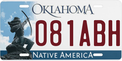 OK license plate 081ABH