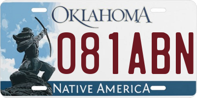 OK license plate 081ABN