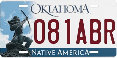 OK license plate 081ABR