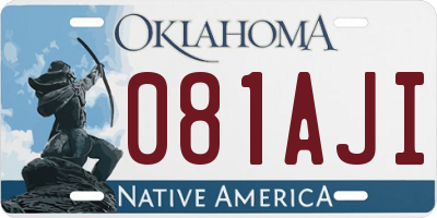 OK license plate 081AJI