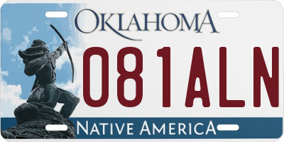OK license plate 081ALN