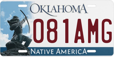 OK license plate 081AMG