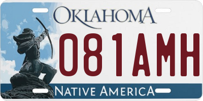 OK license plate 081AMH