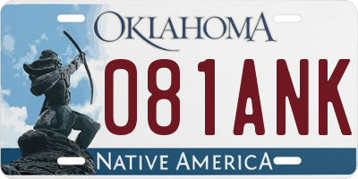 OK license plate 081ANK