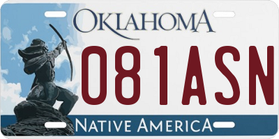OK license plate 081ASN