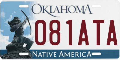 OK license plate 081ATA
