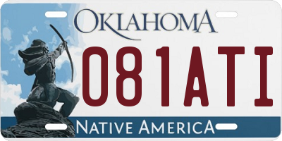 OK license plate 081ATI
