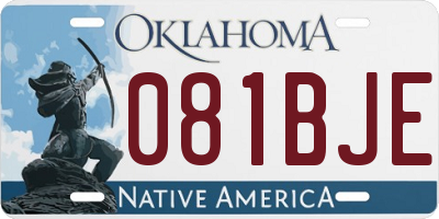 OK license plate 081BJE