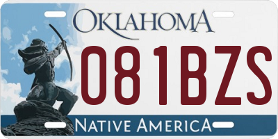 OK license plate 081BZS