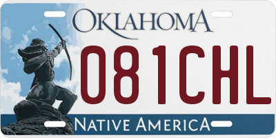 OK license plate 081CHL