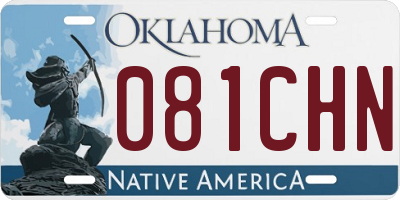 OK license plate 081CHN