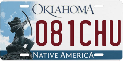 OK license plate 081CHU