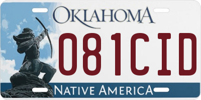 OK license plate 081CID