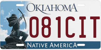 OK license plate 081CIT