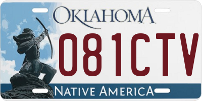 OK license plate 081CTV