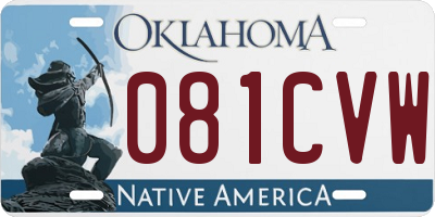 OK license plate 081CVW