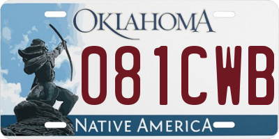 OK license plate 081CWB