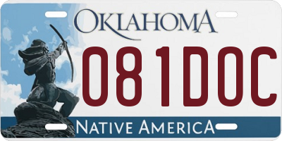 OK license plate 081DOC
