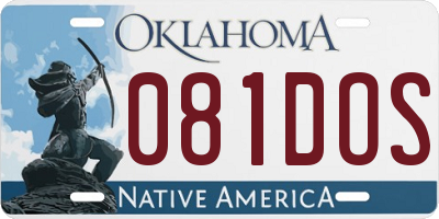 OK license plate 081DOS