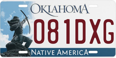 OK license plate 081DXG