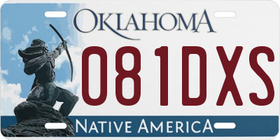 OK license plate 081DXS