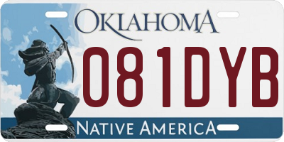 OK license plate 081DYB