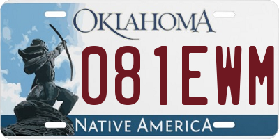OK license plate 081EWM