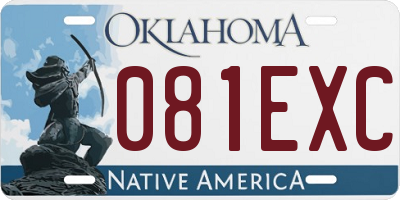OK license plate 081EXC