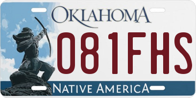 OK license plate 081FHS
