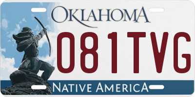 OK license plate 081TVG